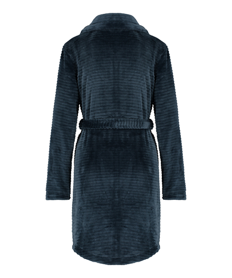 Albornoz Zip Fleece, Azul