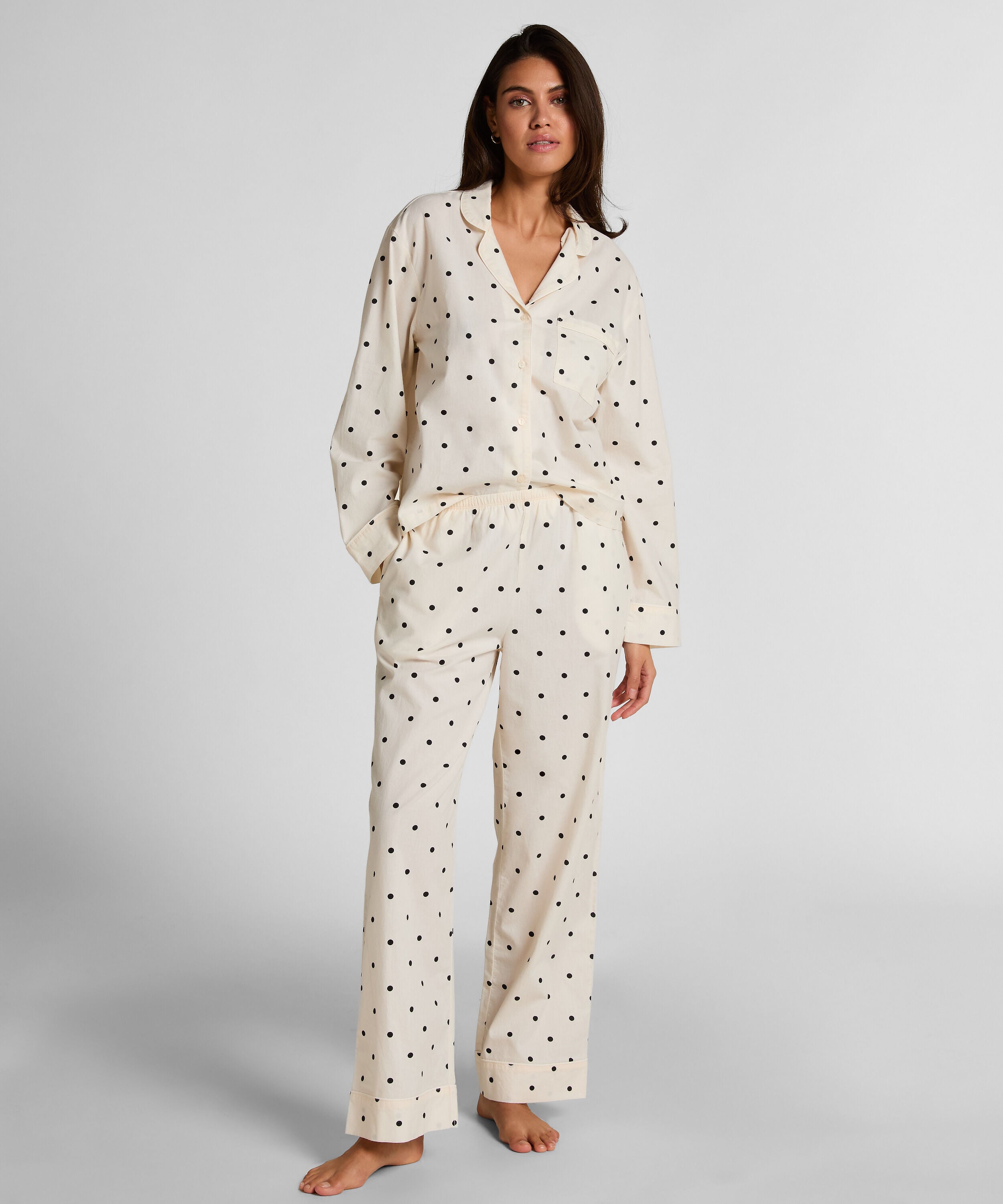 Pantalón de algodón con lunares