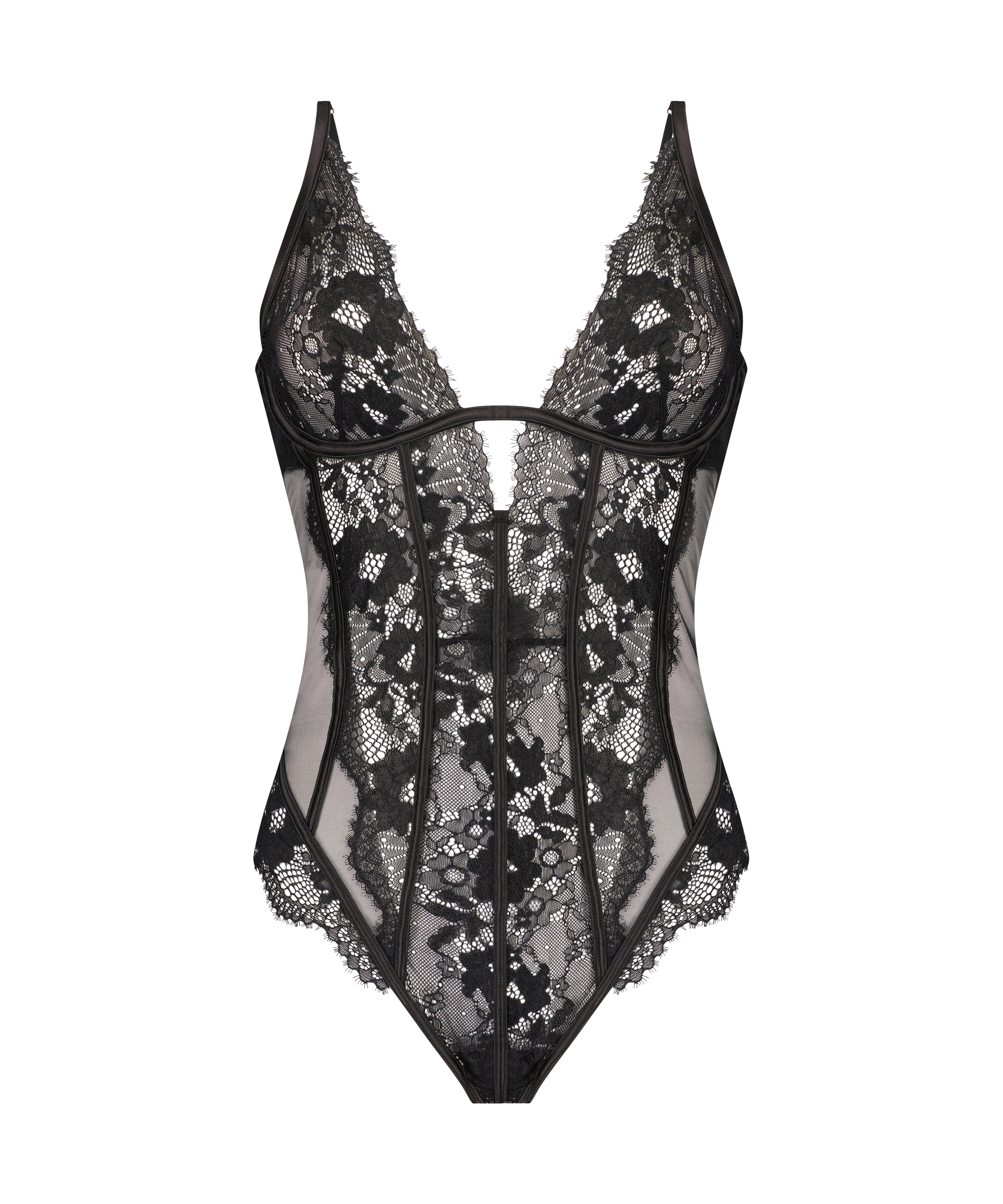 Bodi con aros Gabrielle, Negro, main