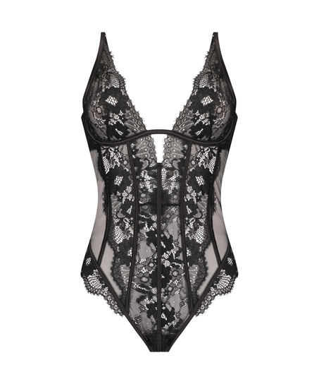 Bodi con aros Gabrielle, Negro