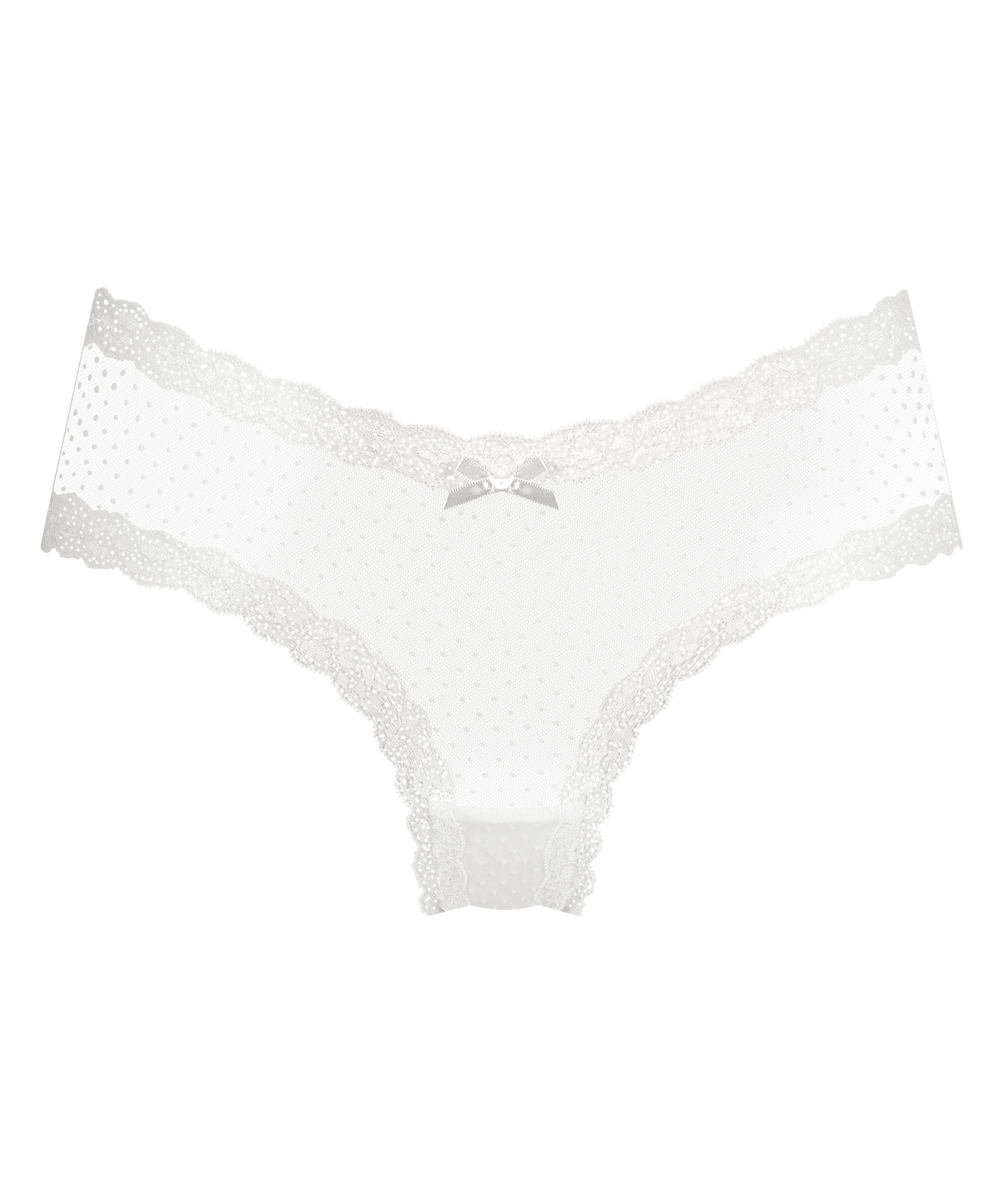Brasileña en forma de V burn-out mesh, Blanco, main