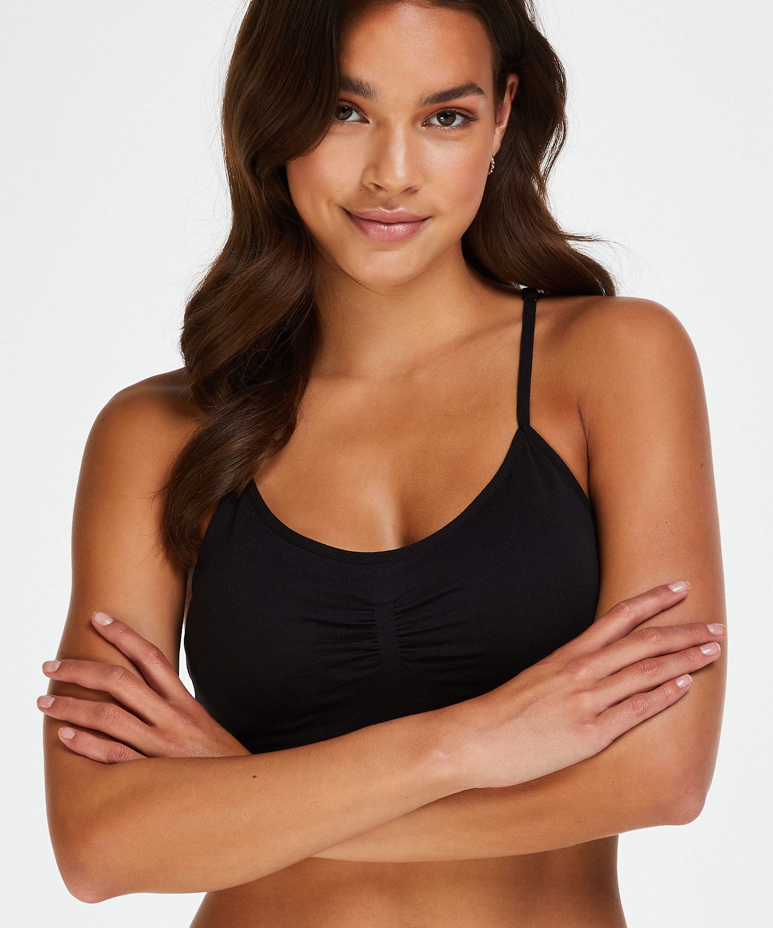 Bralette sin costuras Marine, Negro