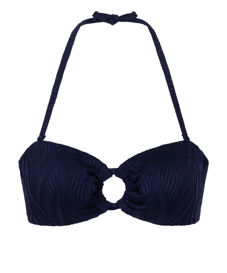 Top de bikini Cozumel Bandeau, Azul