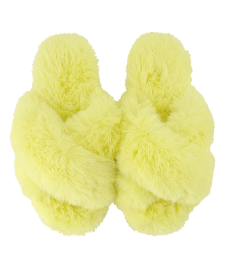 Zapatillas Fake Fur, Amarillo