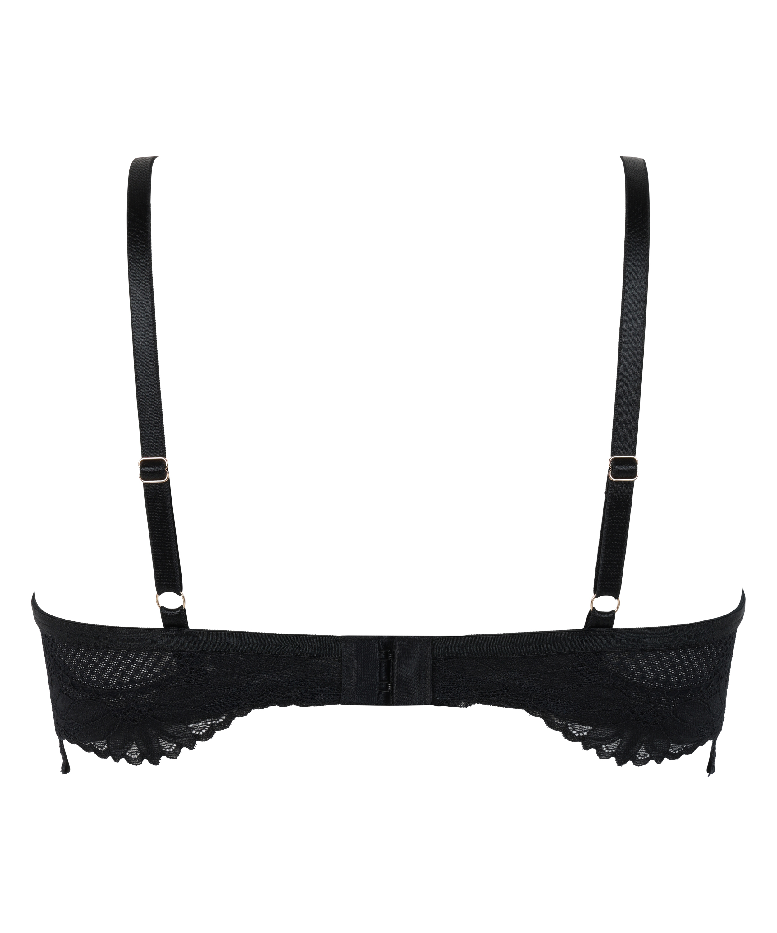 Sujetador de aros preformado de media copa Belladonna, Negro, main