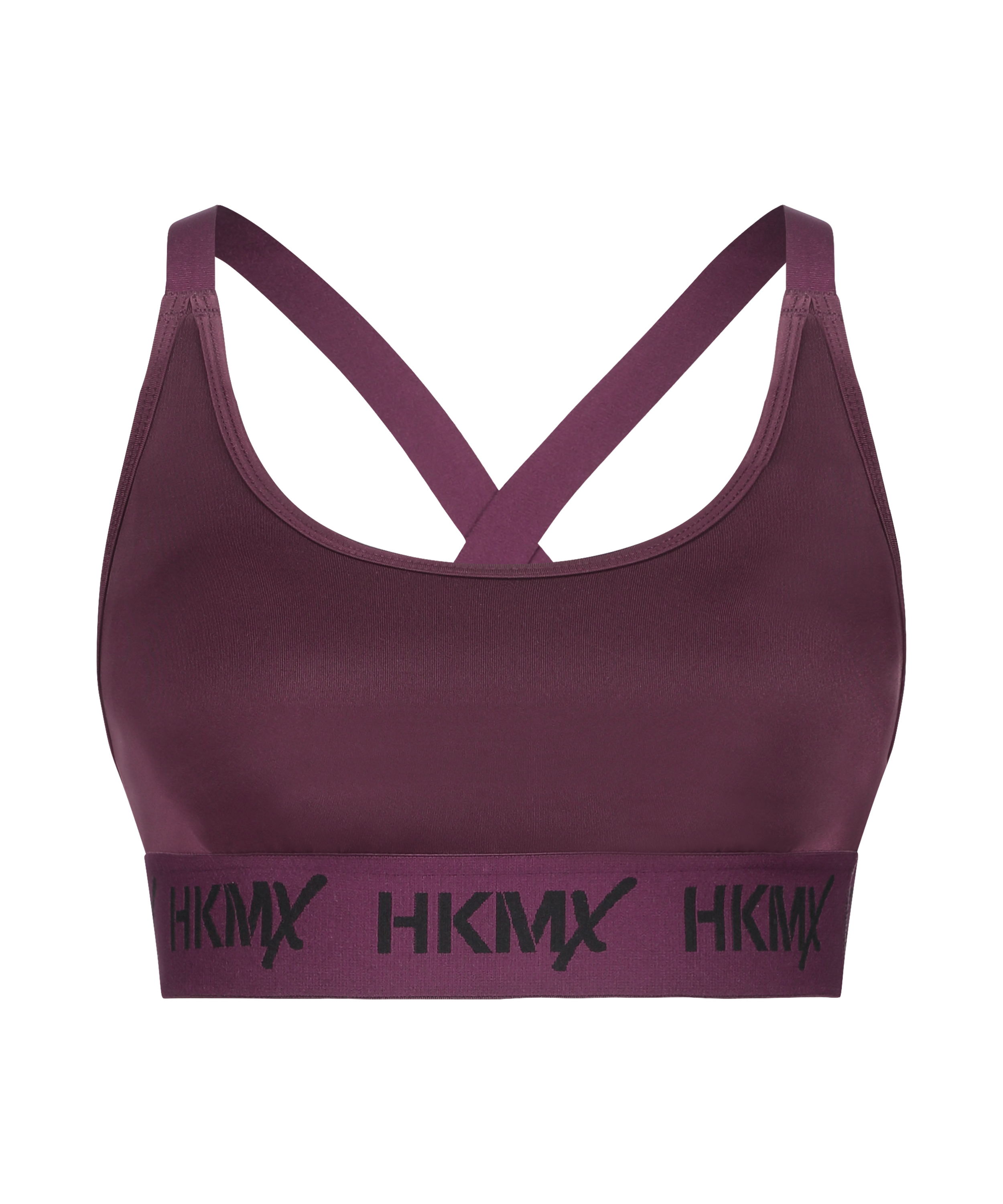 HKMX Sujetador deportivo The Crop Logo nivel 1, Morado, main