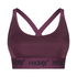 HKMX Sujetador deportivo The Crop Logo nivel 1, Morado