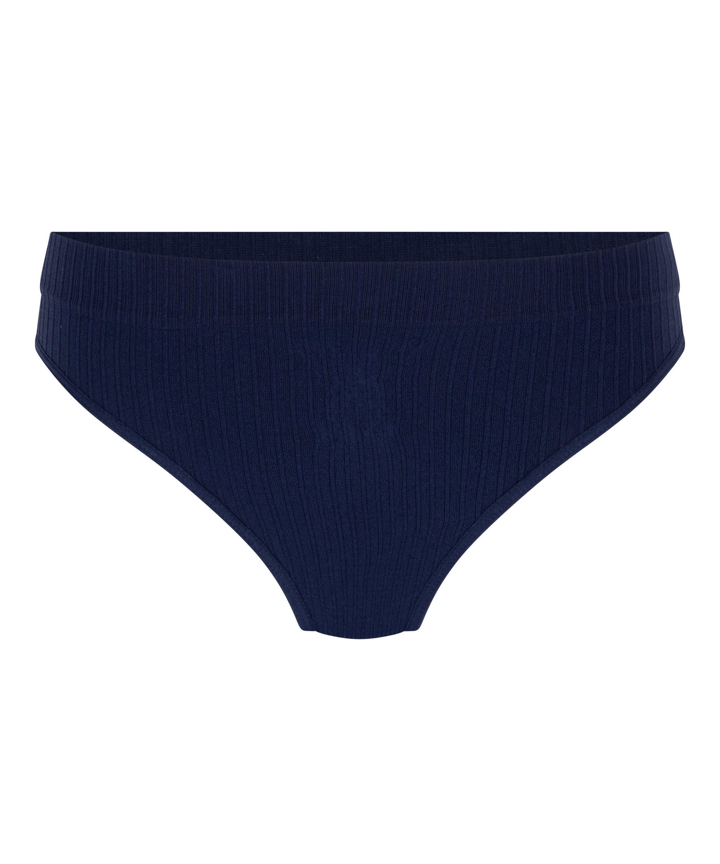 Tanga de tiro alto Dianne, Azul