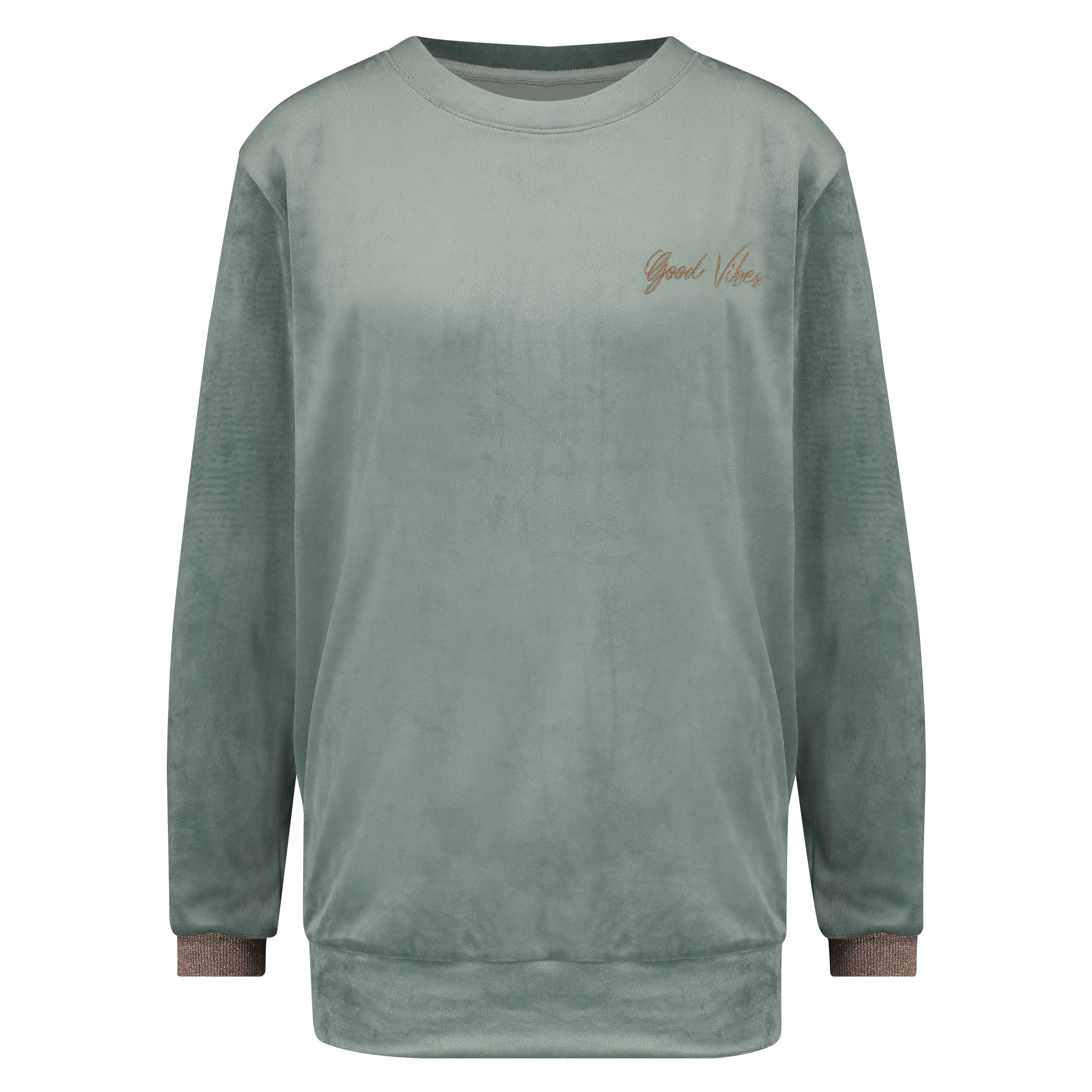 Top de terciopelo Lurex, Verde, main