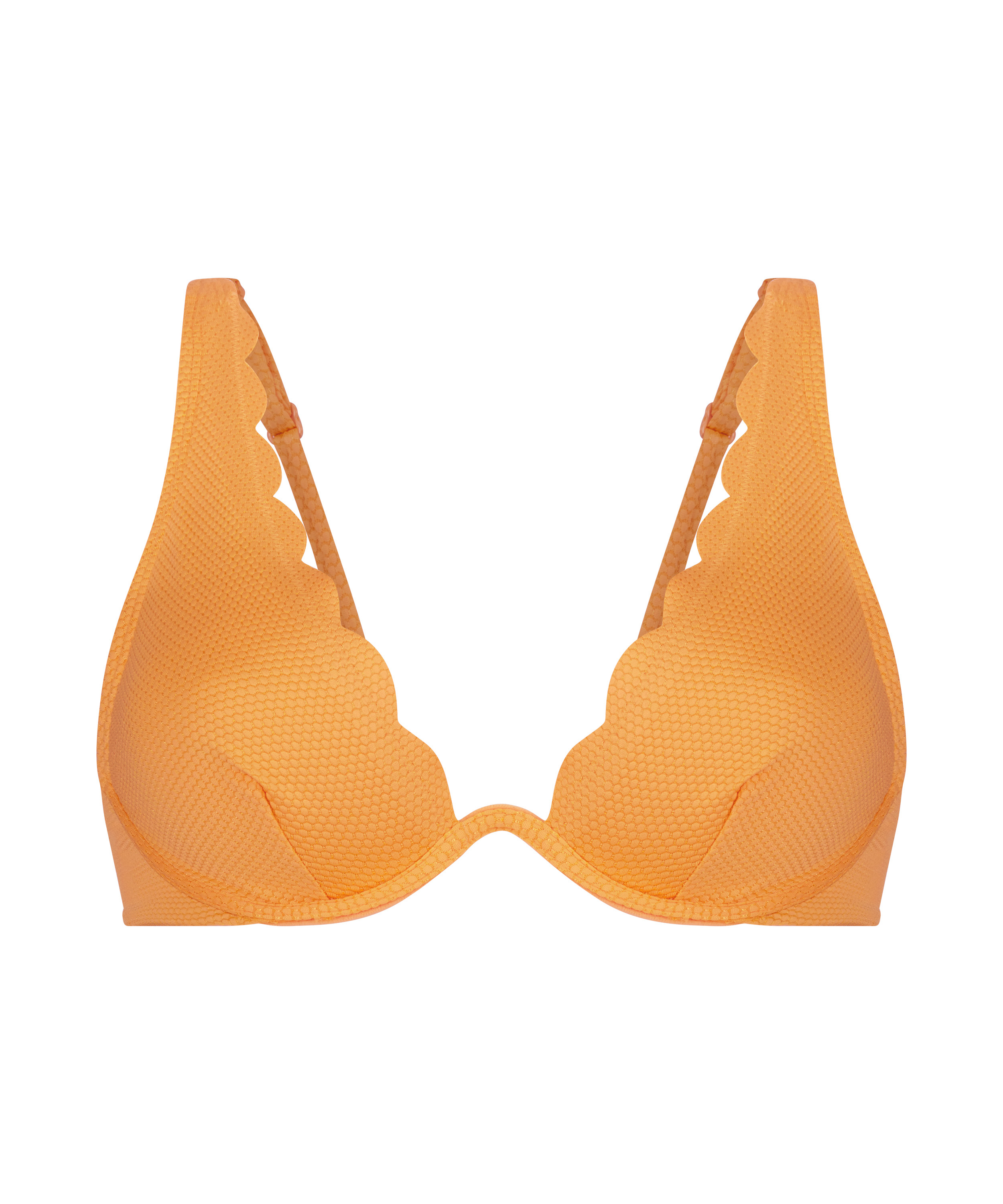 Top de bikini de aros no preformado Scallop, Naranja, main