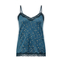 Top Velours Lace, Azul