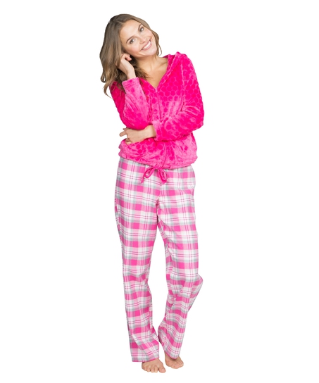 Jacket Bunny cardigown fleece, Rosa
