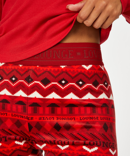 Leggings de terciopelo, Rojo
