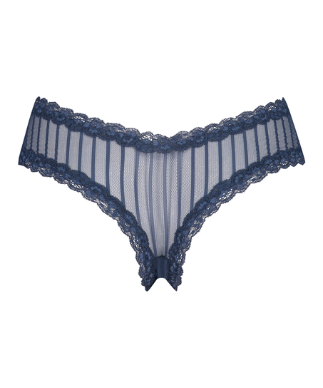 Brasile&ntilde;a en forma de V burn-out mesh, Azul