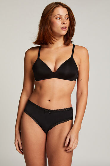 Hunkemöller Braguita brasileña de algodón Georgia Negro