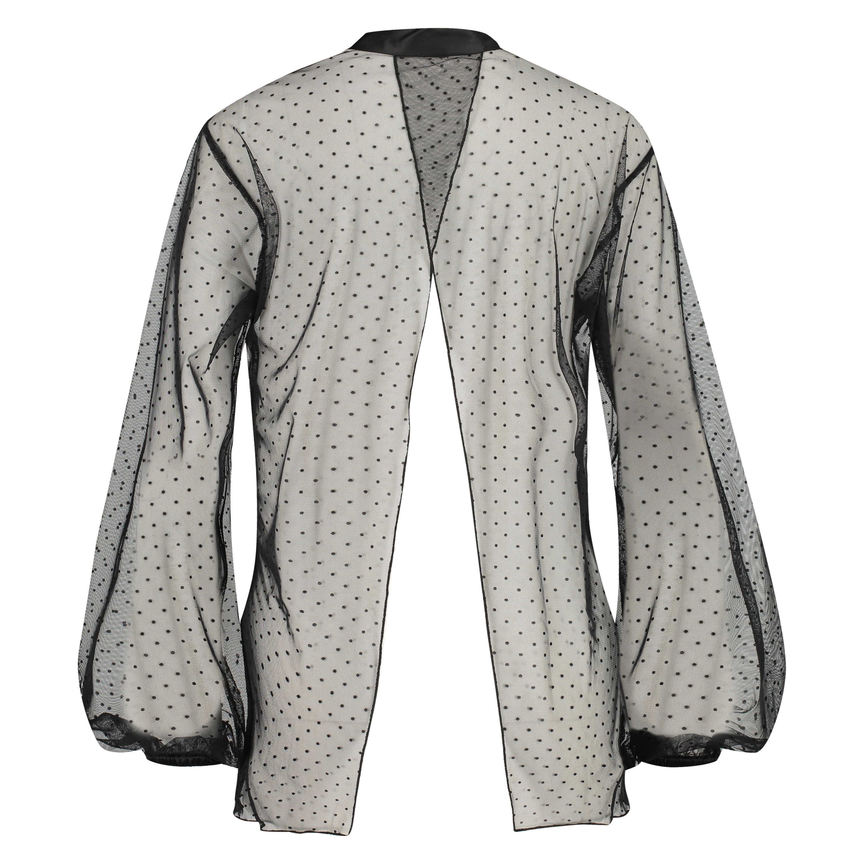 Túnica de rejilla con puntitos, Negro, main