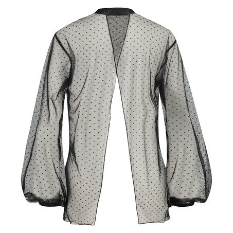 Túnica de rejilla con puntitos, Negro