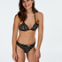 Preformado triangular bralette Marina, Negro