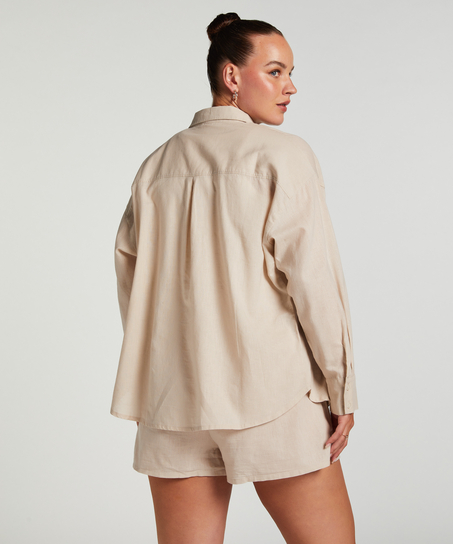 Top de pijama Lino, Beige