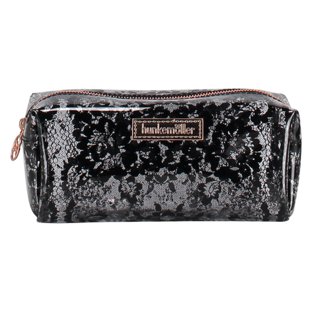 Neceser de maquillaje Stripe Plastic, Rosa