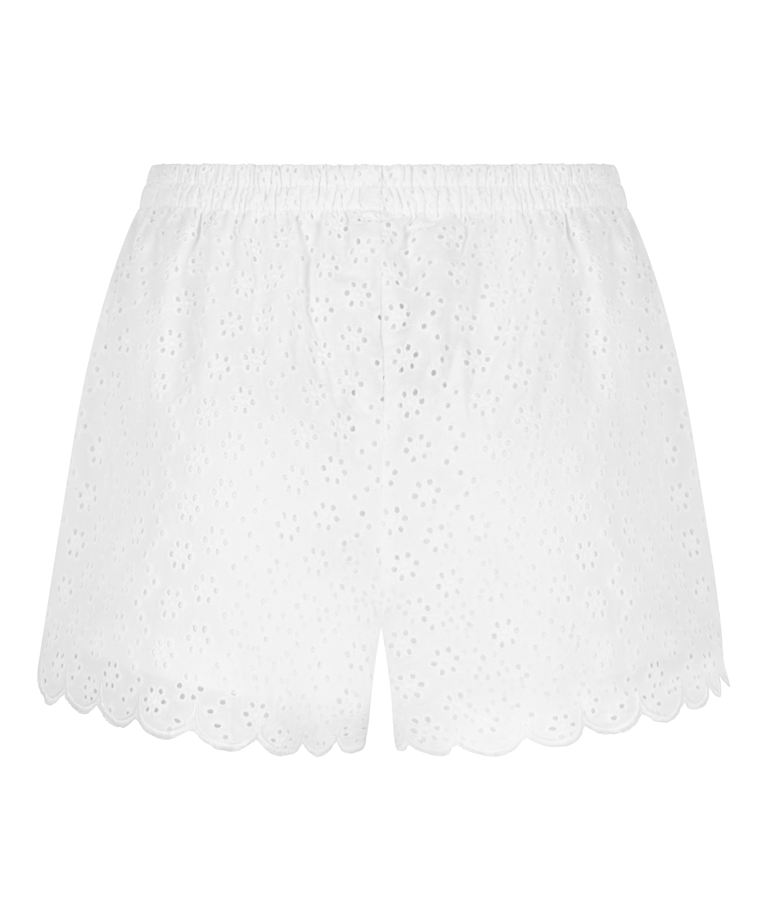 Short Broderie Anglaise, Blanco, main