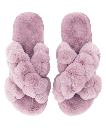 Zapatillas Fake Fur, Morado