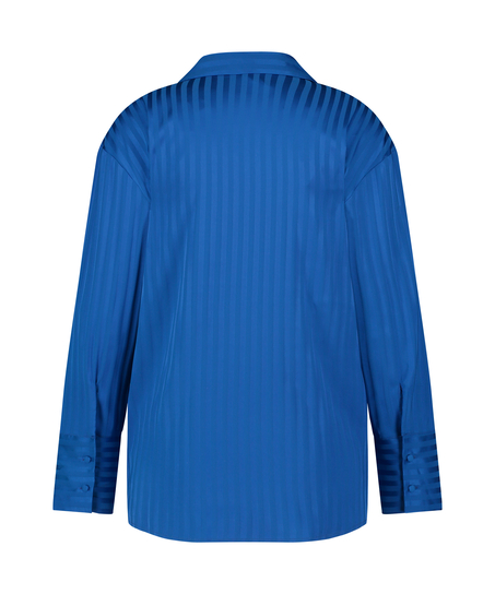 Chaqueta de manga larga y satén, Azul