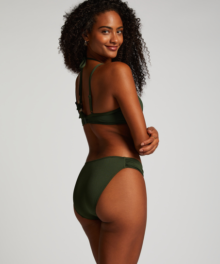 Top de bikini preformado de aros Scallop, Verde