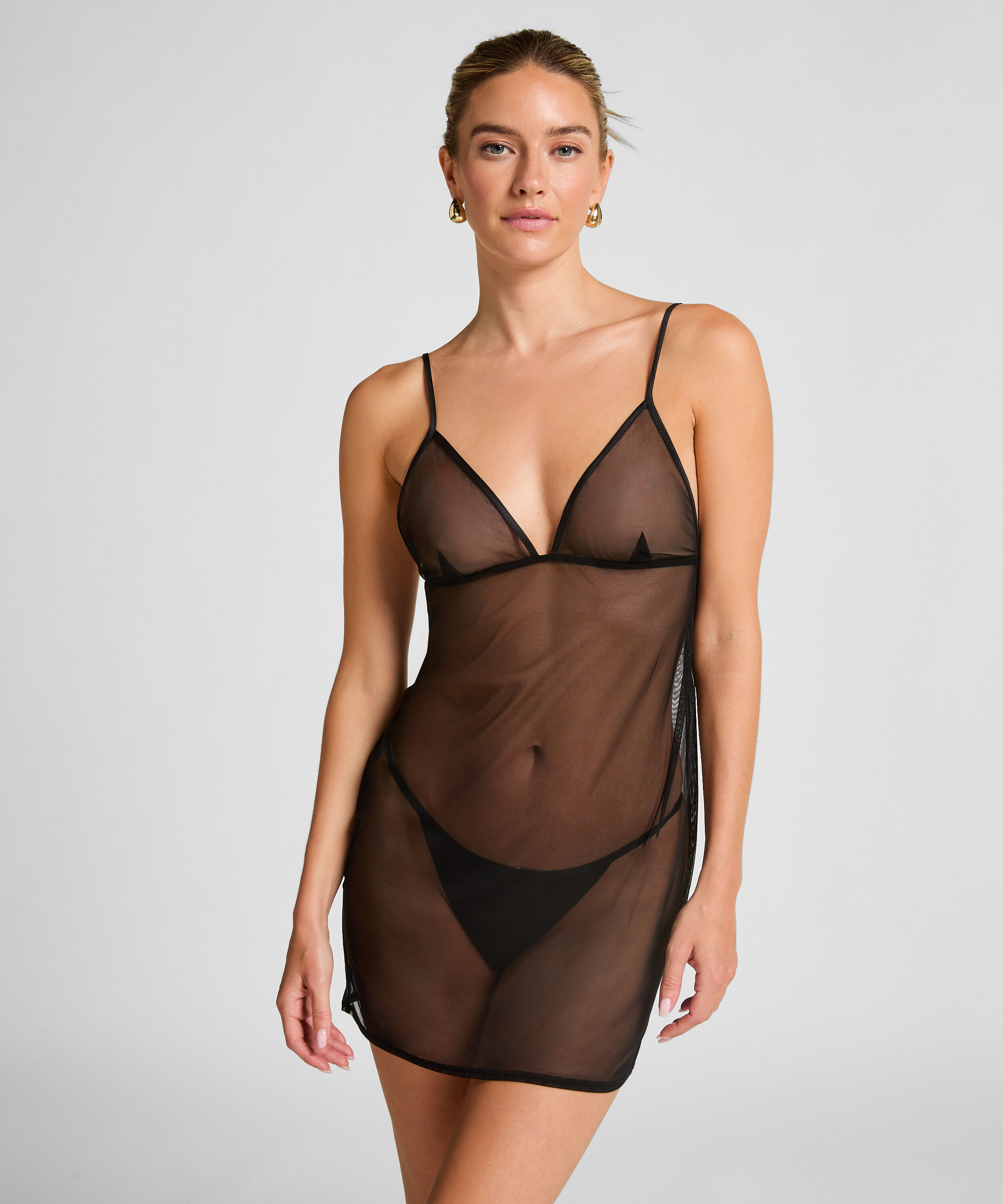 Vestido combinación Marie, Negro
