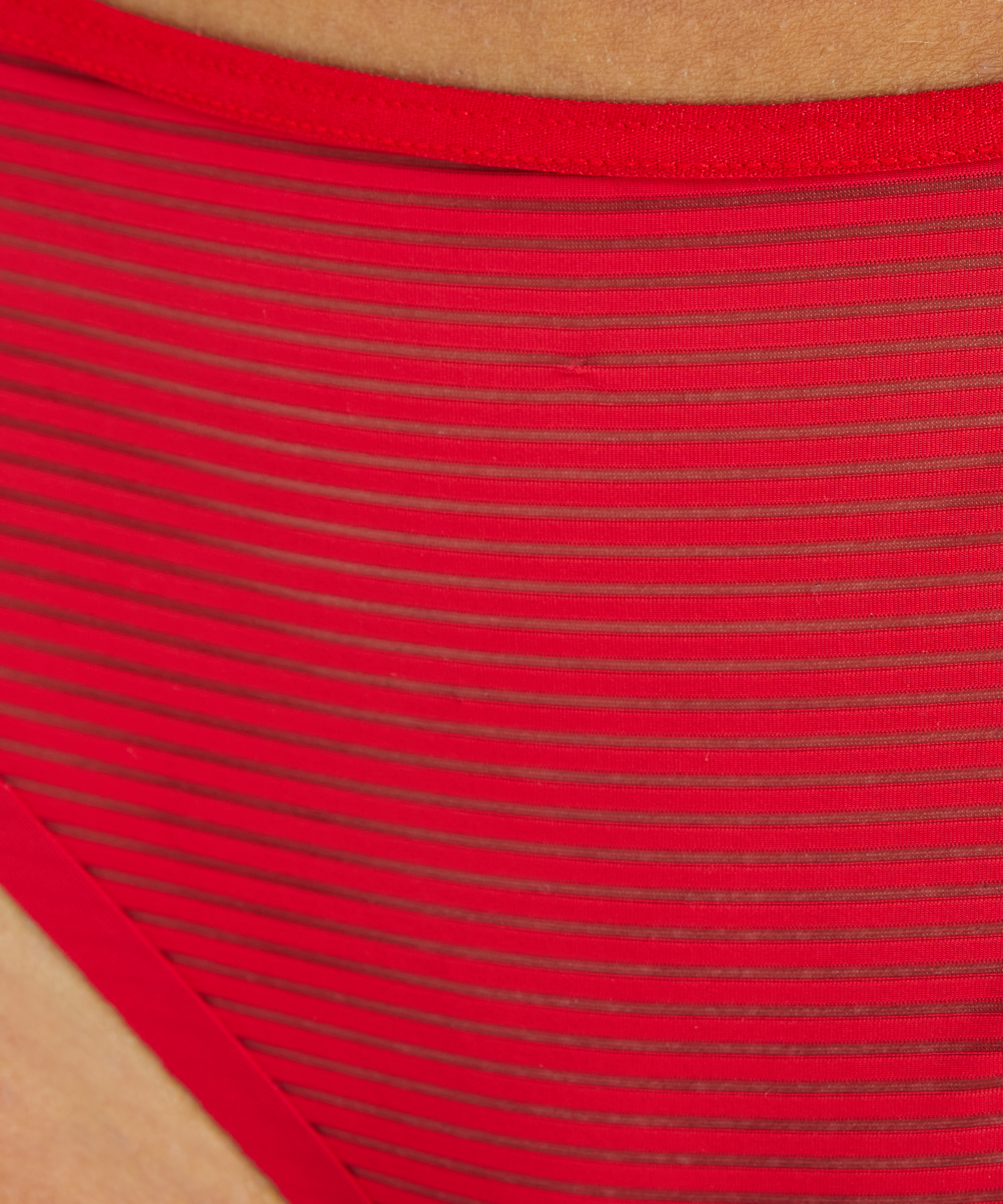 Tanga invisible Stripe mesh, Rojo, main