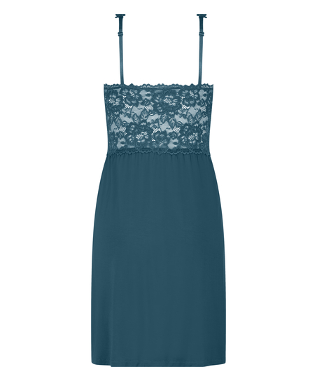 Vestido lencero Nora Lace, Azul