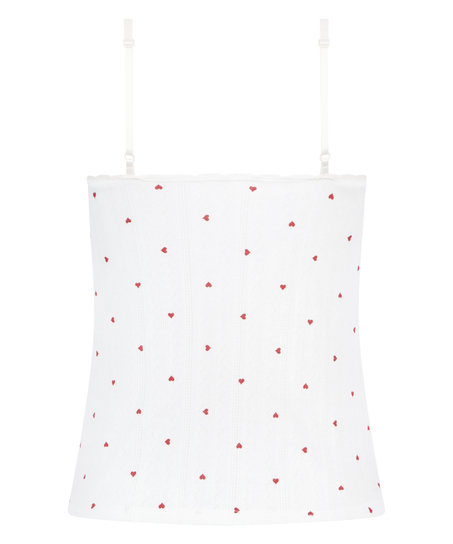 Top de camiseta lace, Blanco