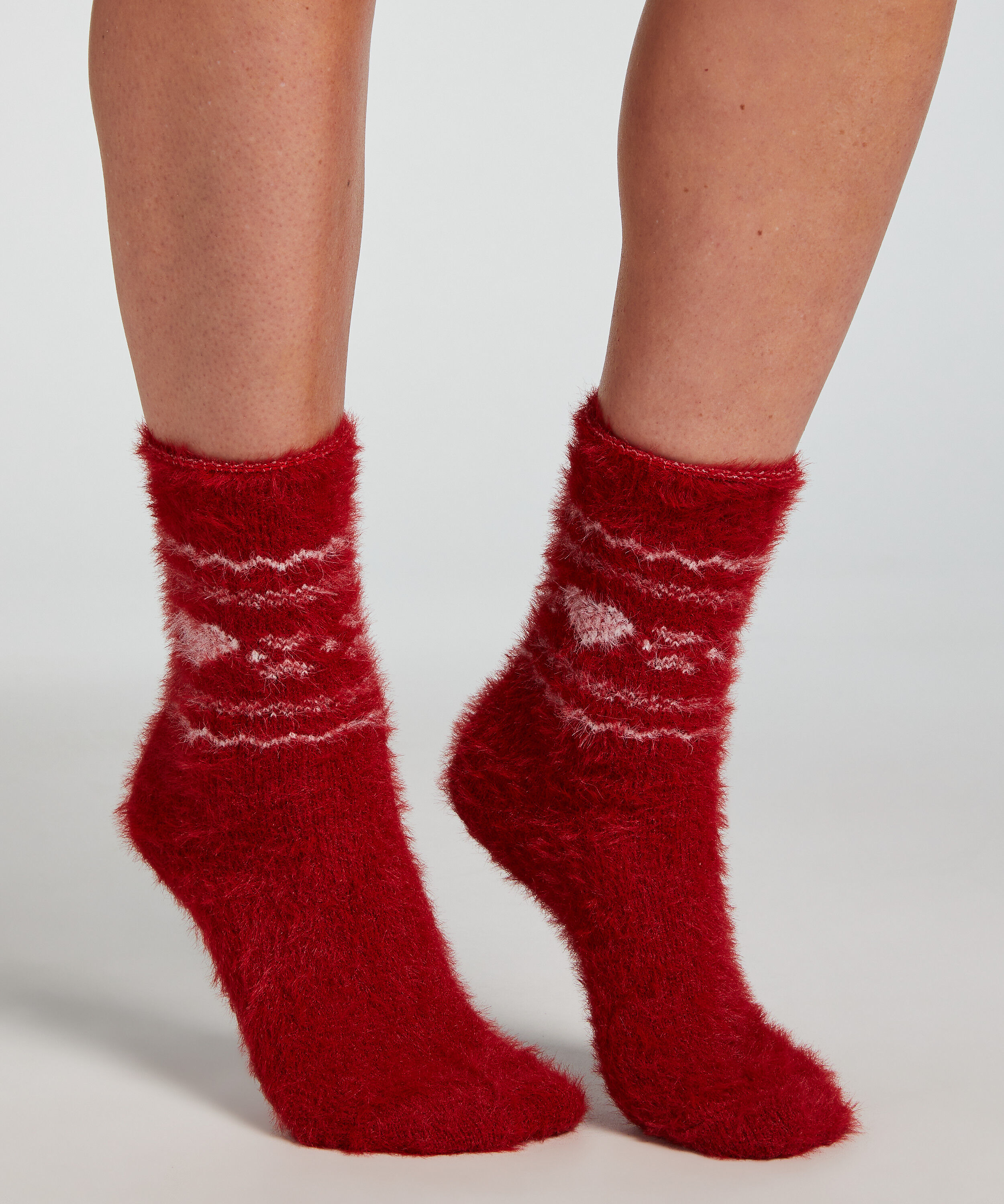 2 Pares Cómodos Calcetines, Rojo 2 Pares Cómodos Calcetines, Rojo