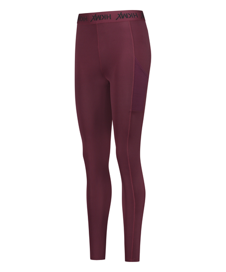 Leggings deportivos de cintura regular HKMX, Morado