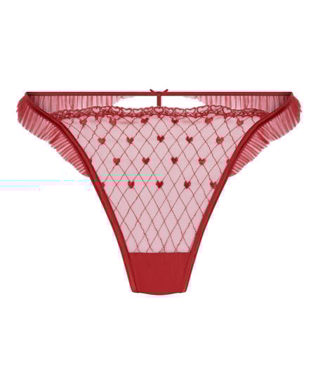 Tanga de talle alto Cordelie, Rojo