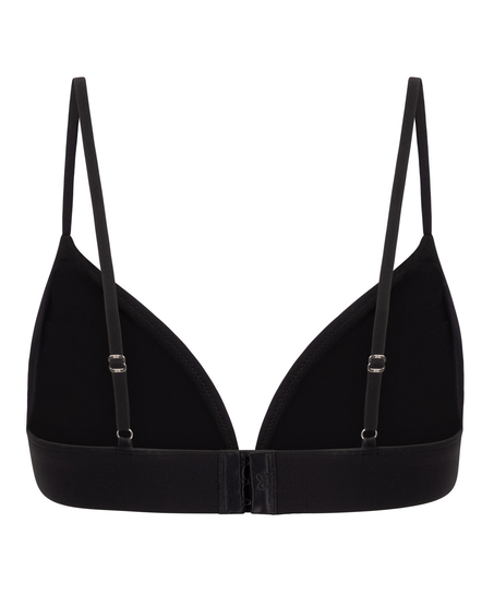 Triangular Bralette Smooth, Negro