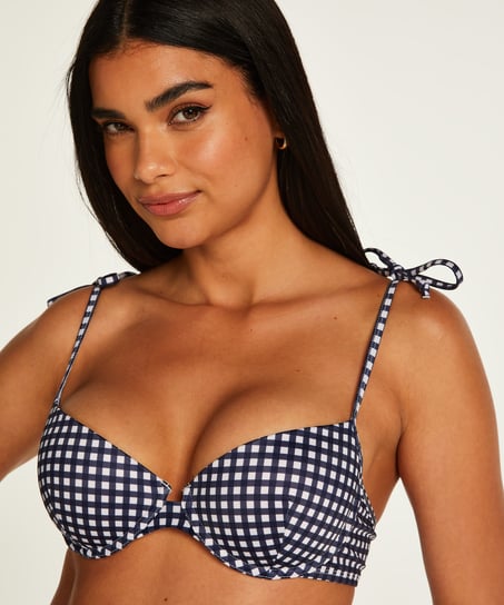 Top de bikini con aros preformado Seychelles, Azul