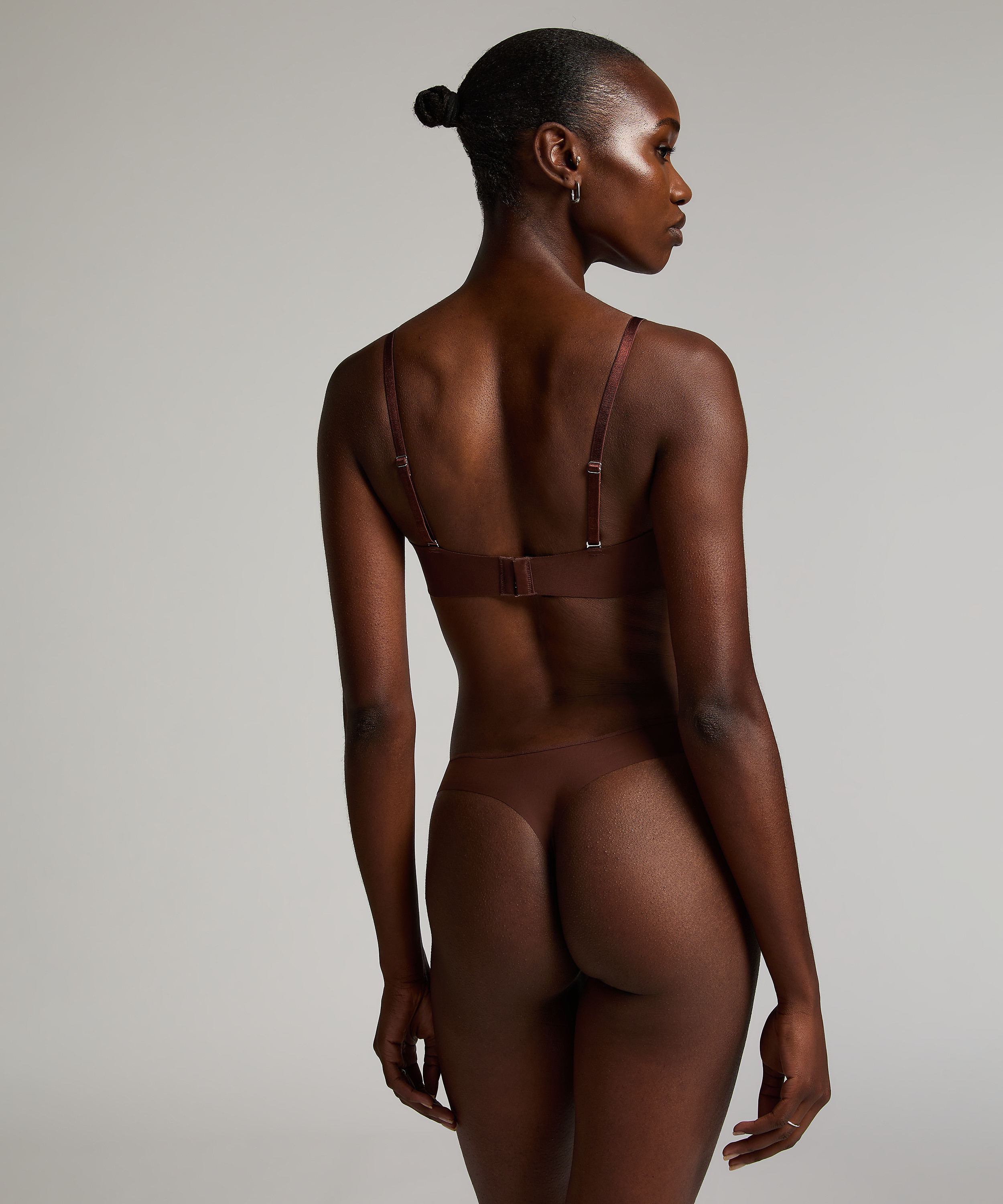 Sujetador de aros preformado sin tirantes Jane, Marrón, main