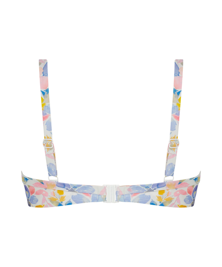 Top de bikini acolchado con aros Palma, Blanco