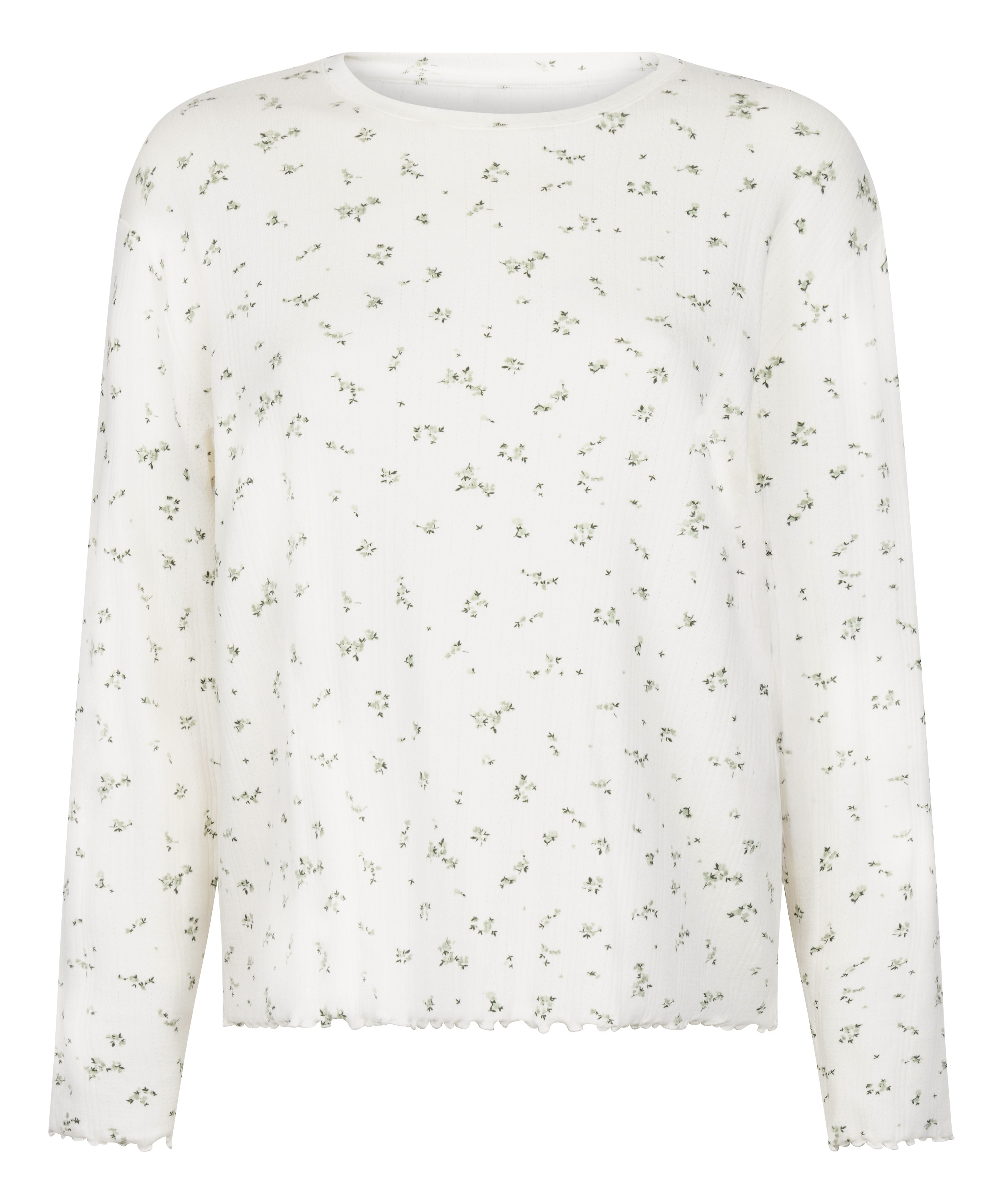 Pyjama Top Loose Pointelle, Blanco, main