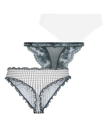 Conjunto de regalo de tanga de Navidad, Verde