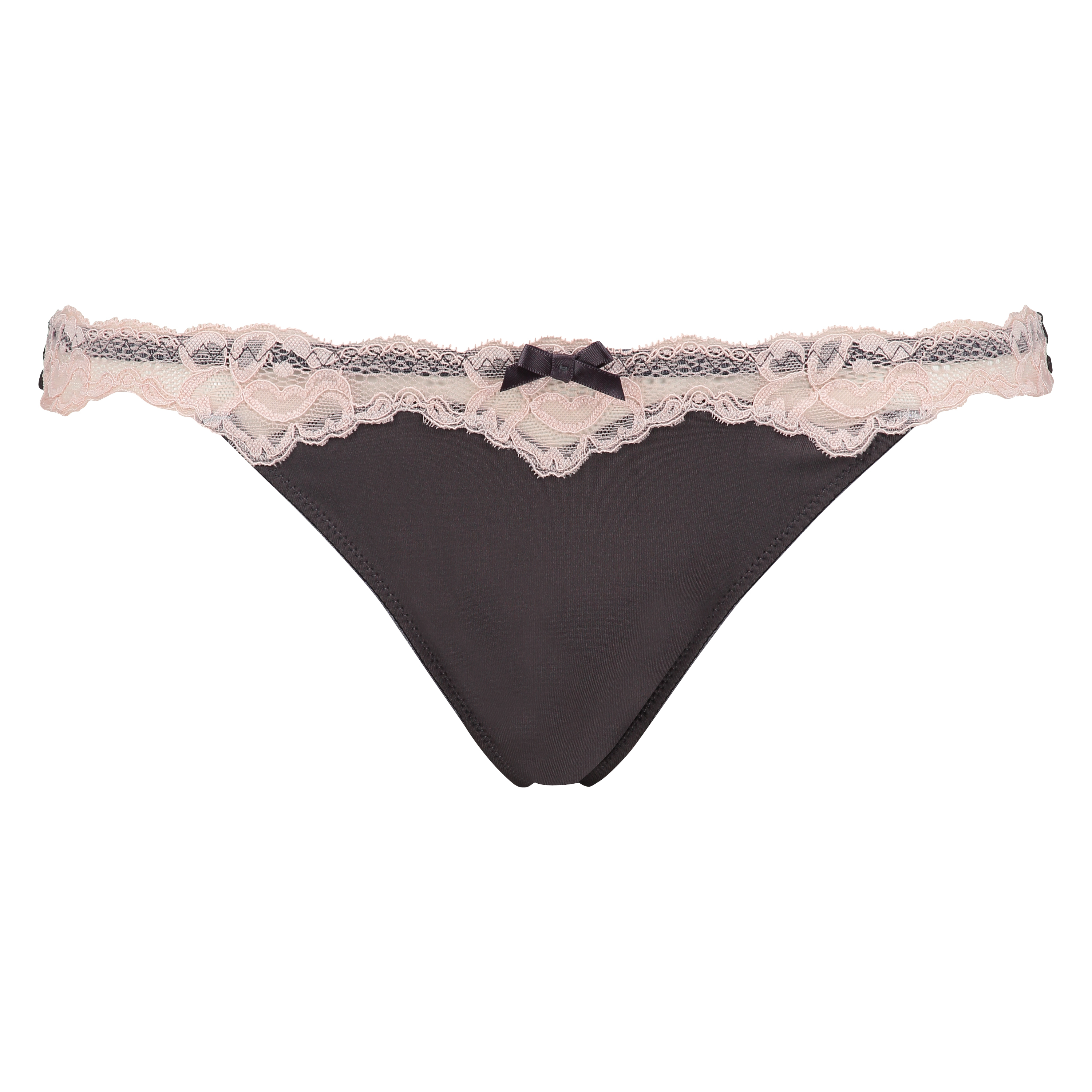 Tanga Secret Lace, Gris, main