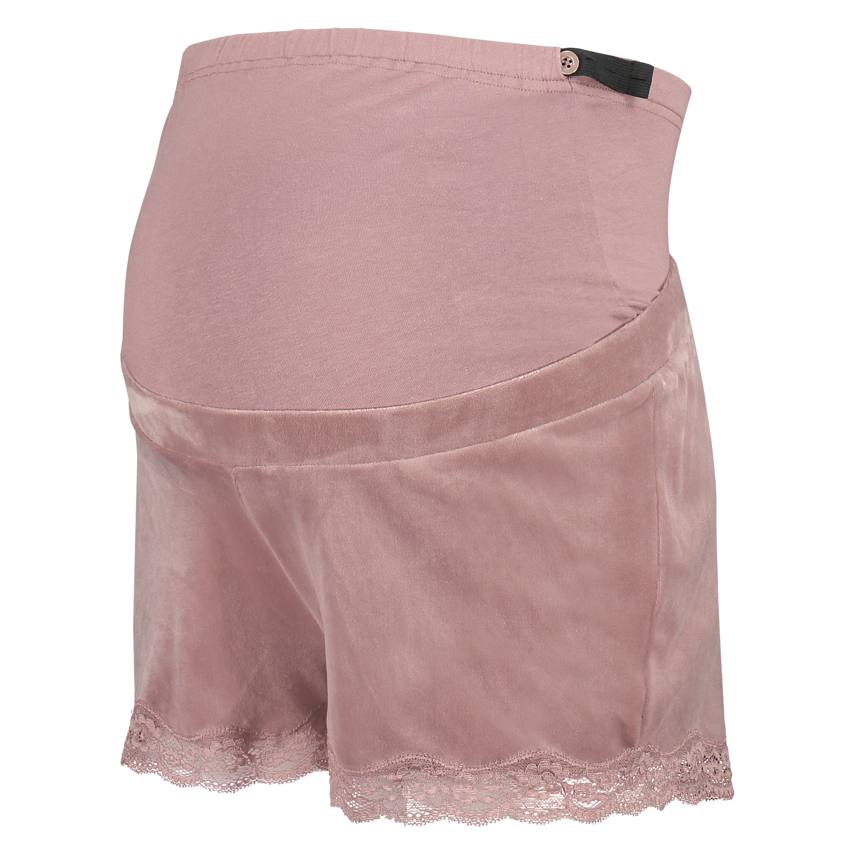Pantalón corto premamá de terciopelo, Rosa, main
