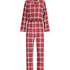 Conjunto de pijama Check Twill, Rojo