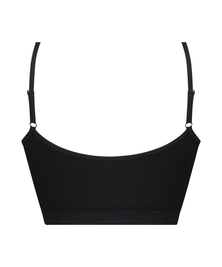 ﻿Bralette con tirantes, Negro