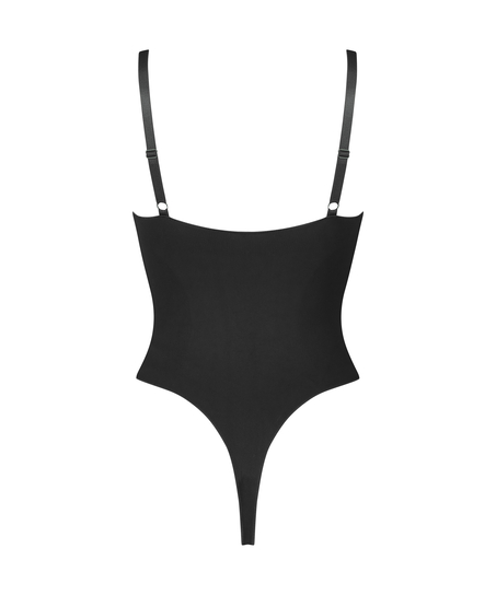 Bodi formació sin costuras de tiro alto, Negro