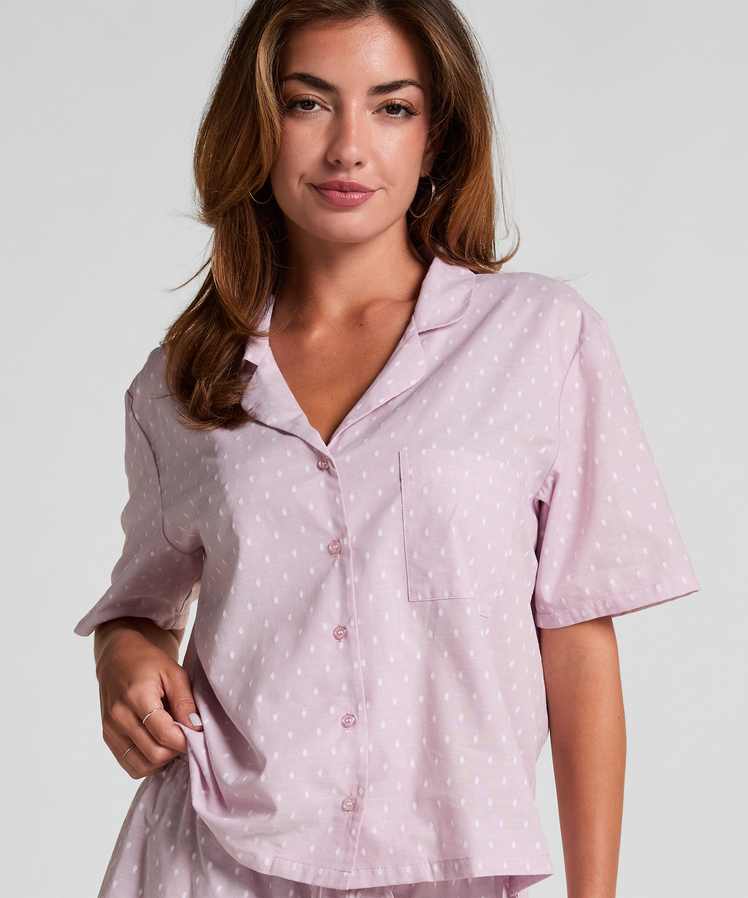 Top a rayas de algodón Jacket, Rosa