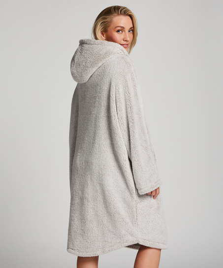 Flannel Fleece Hoodie, Gris