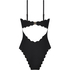 Bañador Bandeau Scallop, Negro
