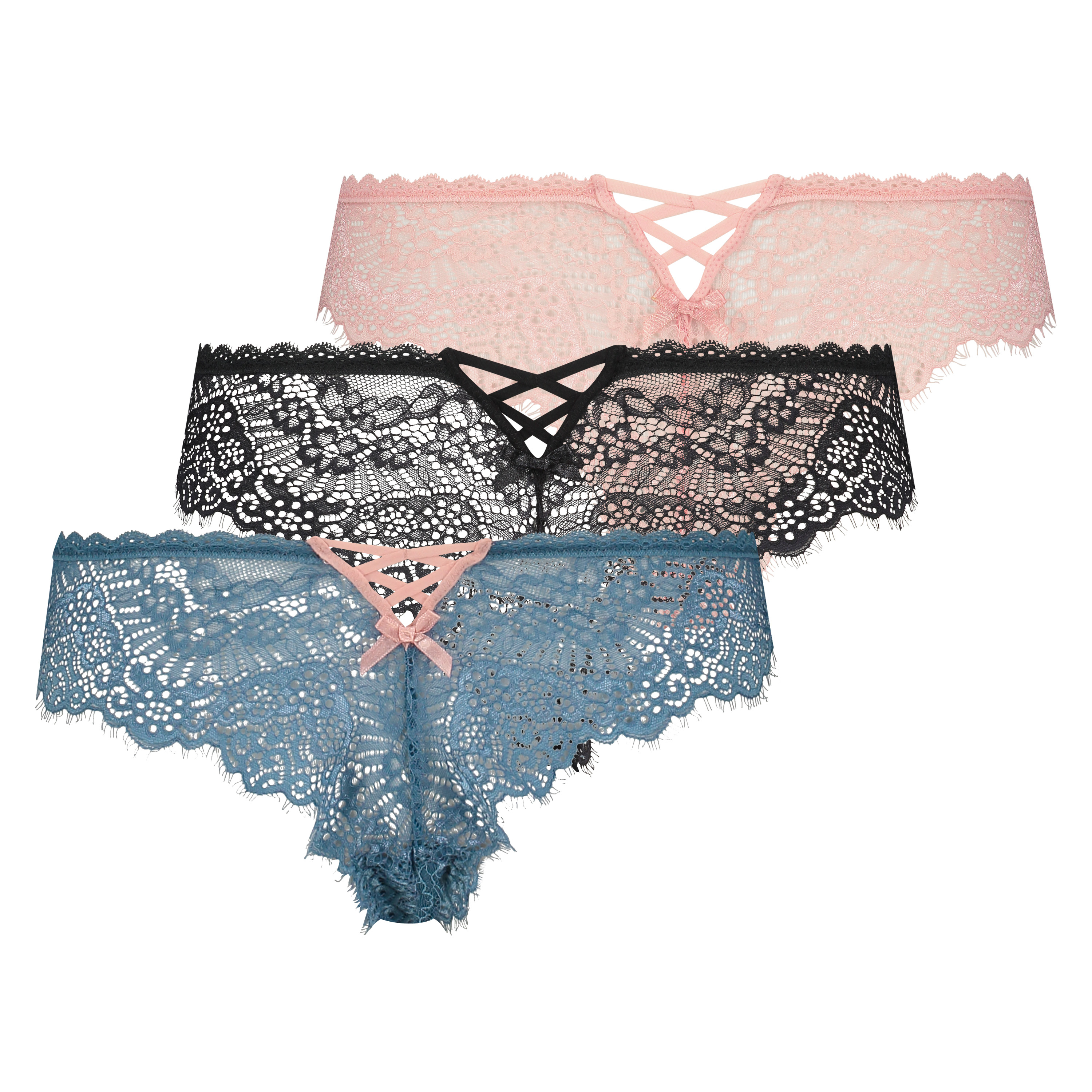 3-Pack Brazilians lace, Negro, main